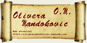 Olivera Mandoković vizit kartica